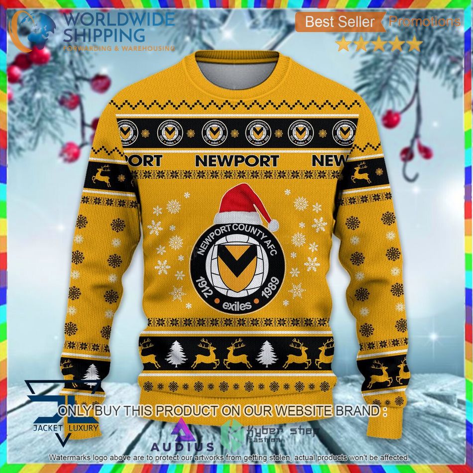 newport county efl ugly christmas sweater 2 22554