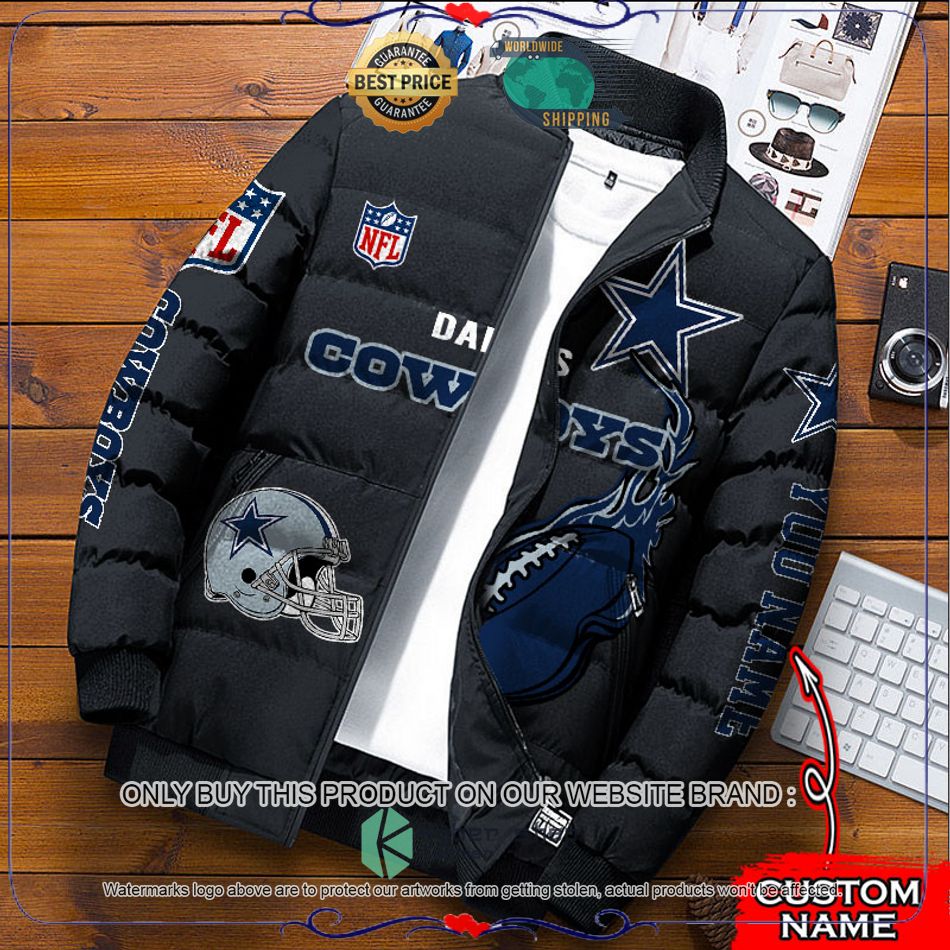 NFL Dallas Cowboys Logo Helmet Custom Name Down Jacket 3 NFL Dallas Cowboys Logo Helmet Custom Name Down Jacket word2