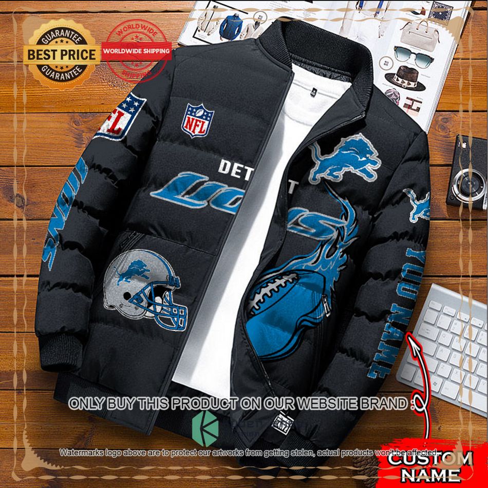 NFL Detroit Lions Logo Helmet Custom Name Down Jacket 5 NFL Detroit Lions Logo Helmet Custom Name Down Jacket word1