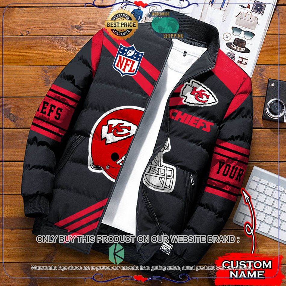 NFL Kansas City Chiefs Helmet Custom Name Down Jacket 6 NFL Kansas City Chiefs Helmet Custom Name Down Jacket word2