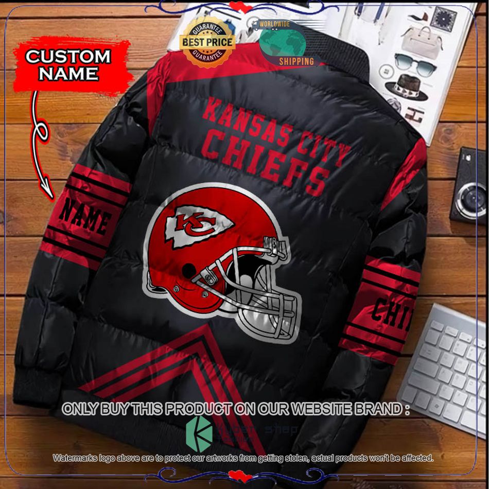 NFL Kansas City Chiefs Helmet Custom Name Down Jacket 7 NFL Kansas City Chiefs Helmet Custom Name Down Jacket word2
