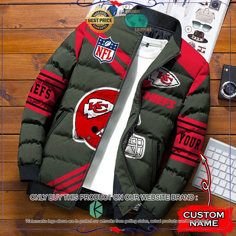 NFL Kansas City Chiefs Helmet Custom Name Down Jacket 9 NFL Kansas City Chiefs Helmet Custom Name Down Jacket word2