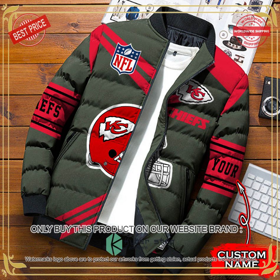NFL Kansas City Chiefs Helmet Custom Name Down Jacket 4 NFL Kansas City Chiefs Helmet Custom Name Down Jacket word2