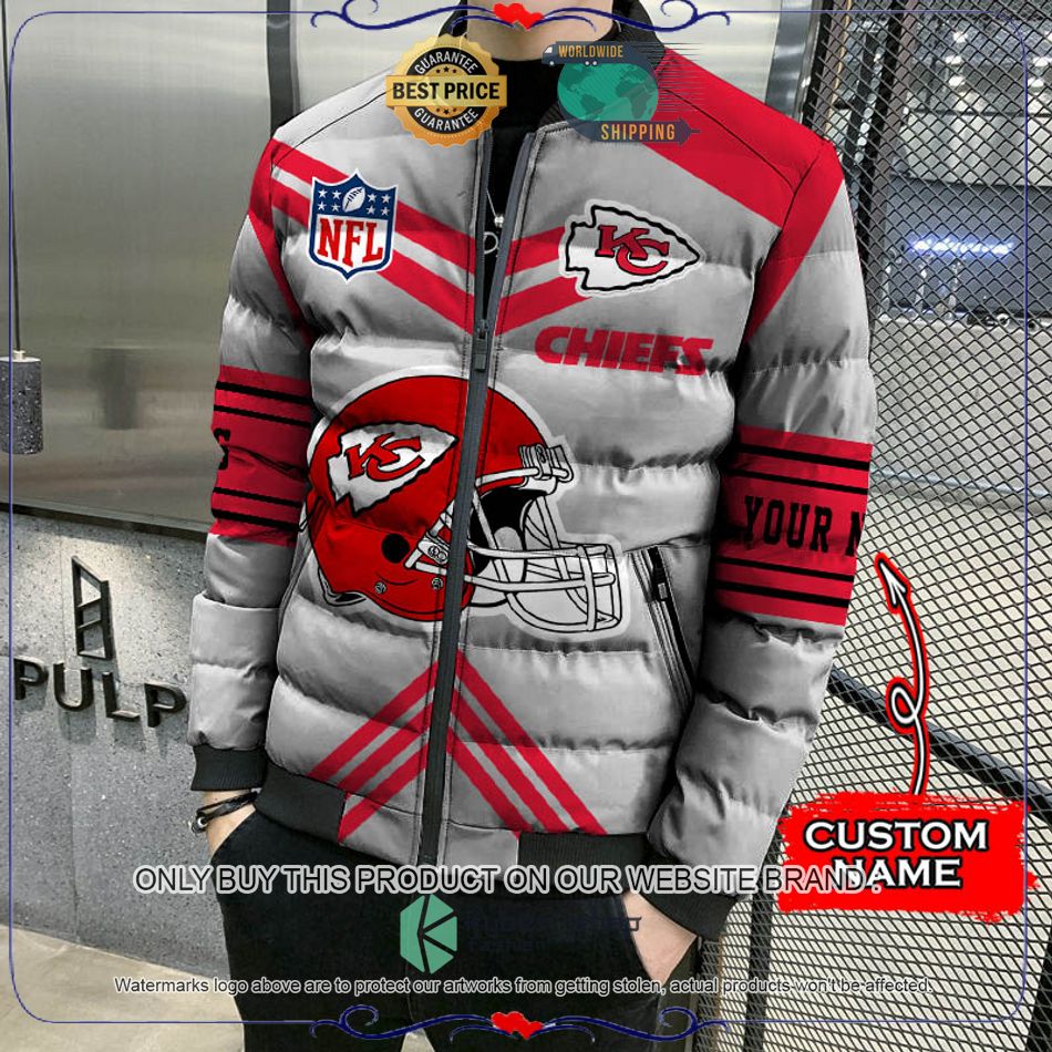 NFL Kansas City Chiefs Helmet Custom Name Down Jacket 10 NFL Kansas City Chiefs Helmet Custom Name Down Jacket word2