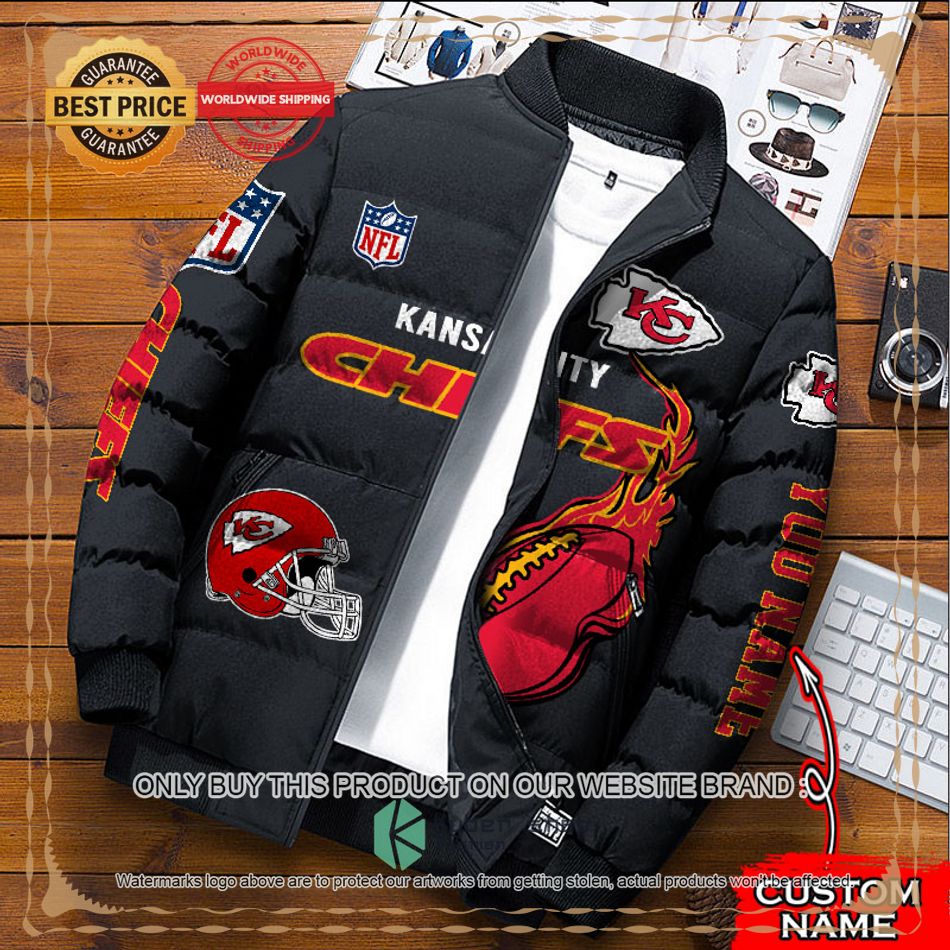 NFL Kansas City Chiefs Logo Helmet Custom Name Down Jacket 5 NFL Kansas City Chiefs Logo Helmet Custom Name Down Jacket word2