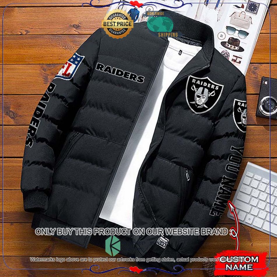 NFL Las Vegas Raiders Custom Name Down Jacket 3 NFL Las Vegas Raiders Custom Name Down Jacket word1