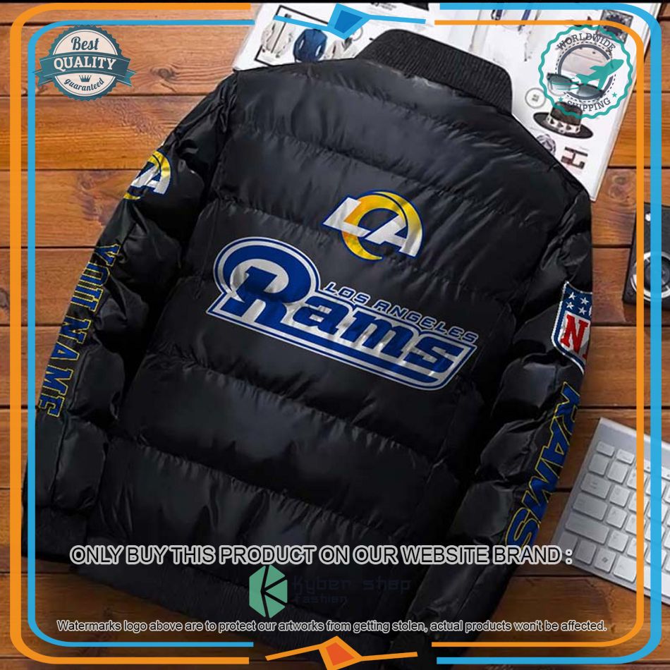 NFL Los Angeles Rams Logo Helmet Custom Name Down Jacket 8 NFL Los Angeles Rams Logo Helmet Custom Name Down Jacket word2