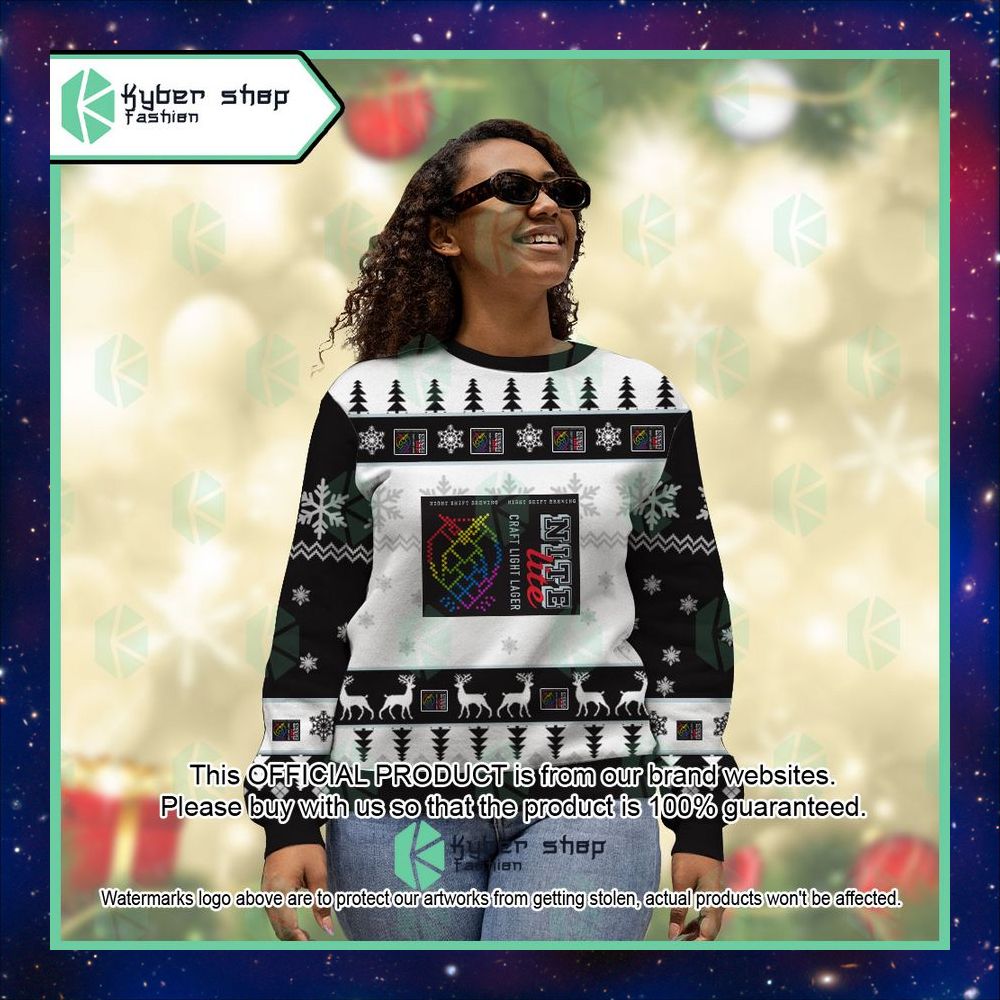Personalized Night Shift Nite Lite Craft Light Lager Christmas Sweater 9 Personalized Night Shift Nite Lite Craft Light Lager Christmas Sweater word3