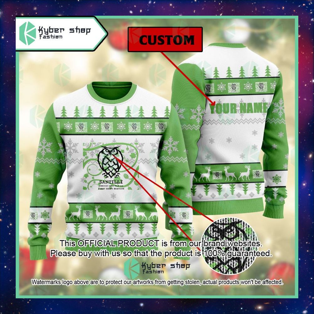 Personalized Night Shift Santilli IPA Christmas Sweater 6 Personalized Night Shift Santilli IPA Christmas Sweater word1