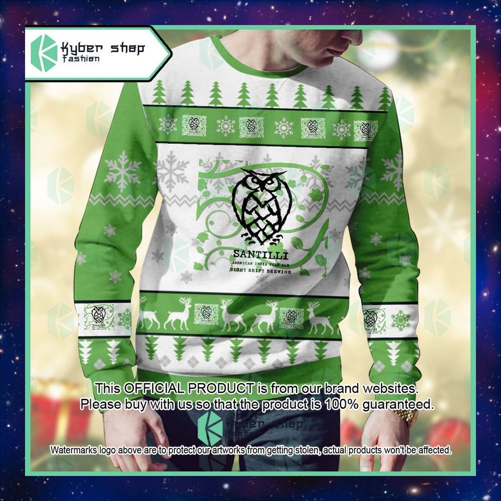 Personalized Night Shift Santilli IPA Christmas Sweater 7 Personalized Night Shift Santilli IPA Christmas Sweater word1