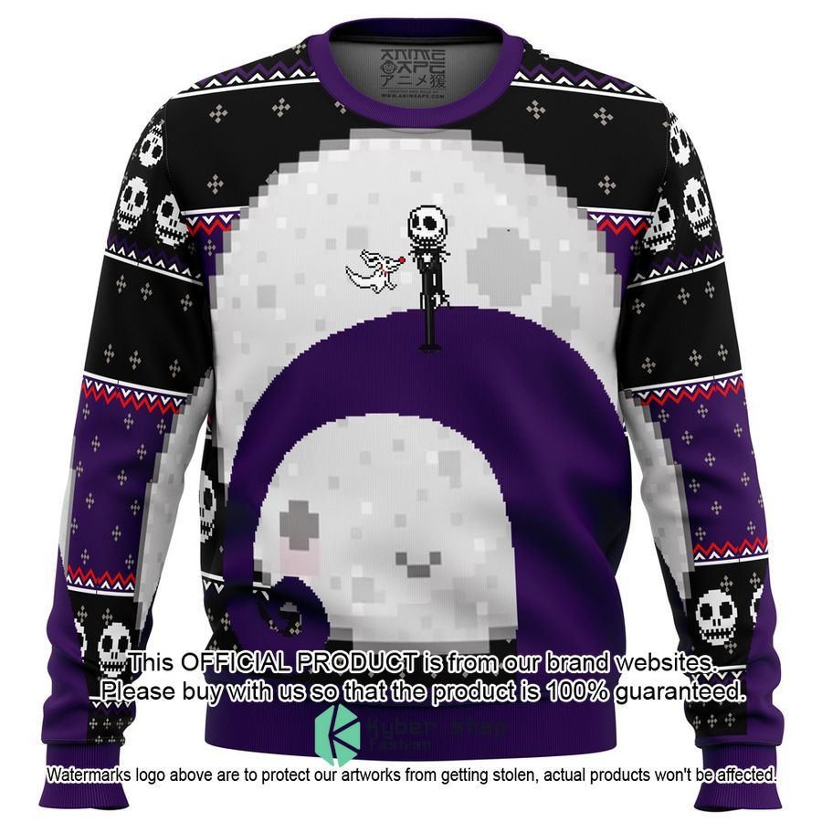 Nightmare Before Christmas Jack Moon Sweater Christmas 8