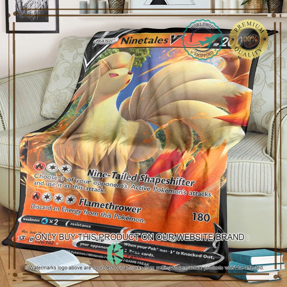 ninetales v rebel clash anime pokemon blanket 1 49304