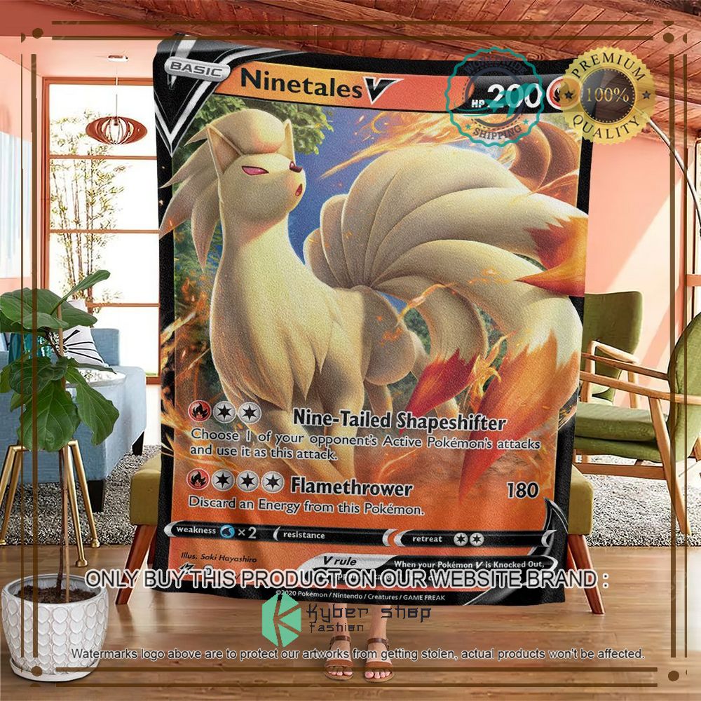 ninetales v rebel clash anime pokemon blanket 2 2287