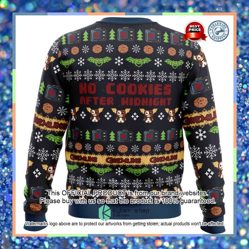 No Cookies After Midnight Gremlins Sweater Christmas 4