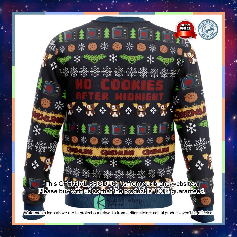 No Cookies After Midnight Gremlins Sweater Christmas 11