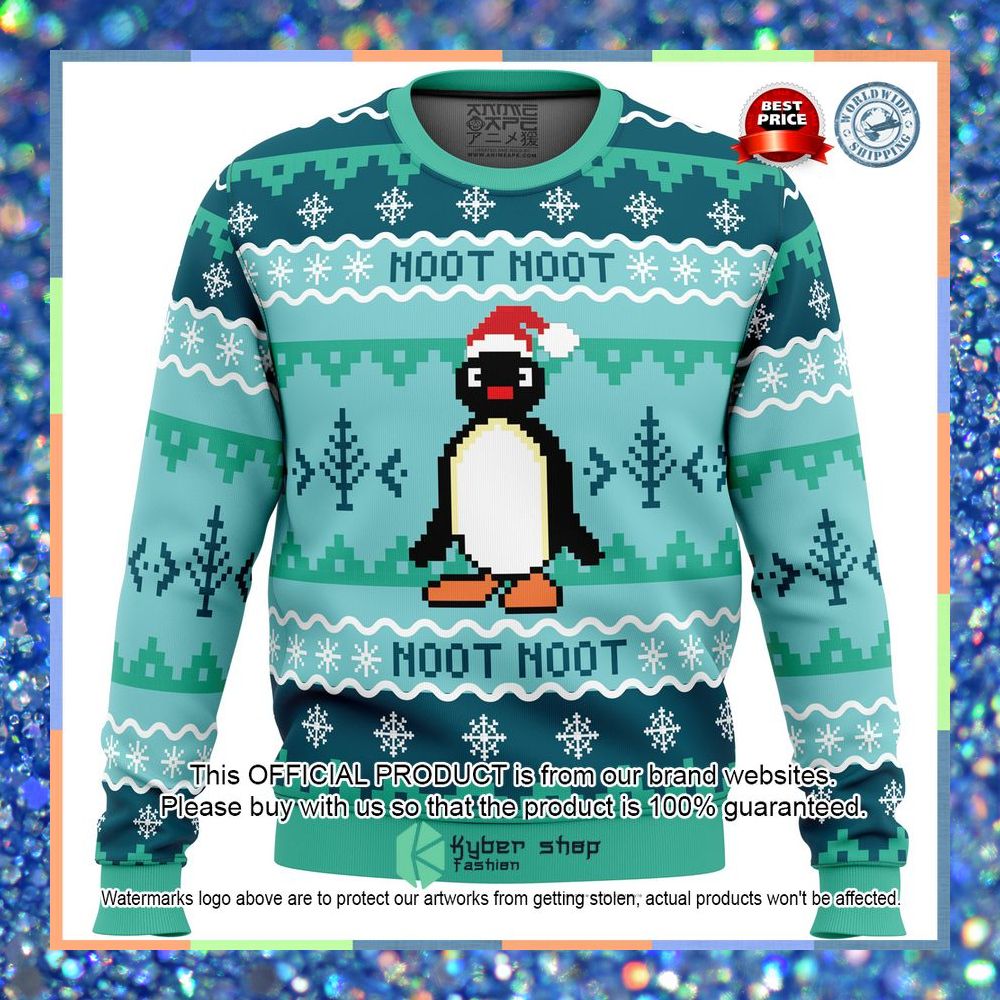 NOOT NOOT Pingu Christmas Sweater 3 NOOT NOOT Pingu Christmas Sweater word1