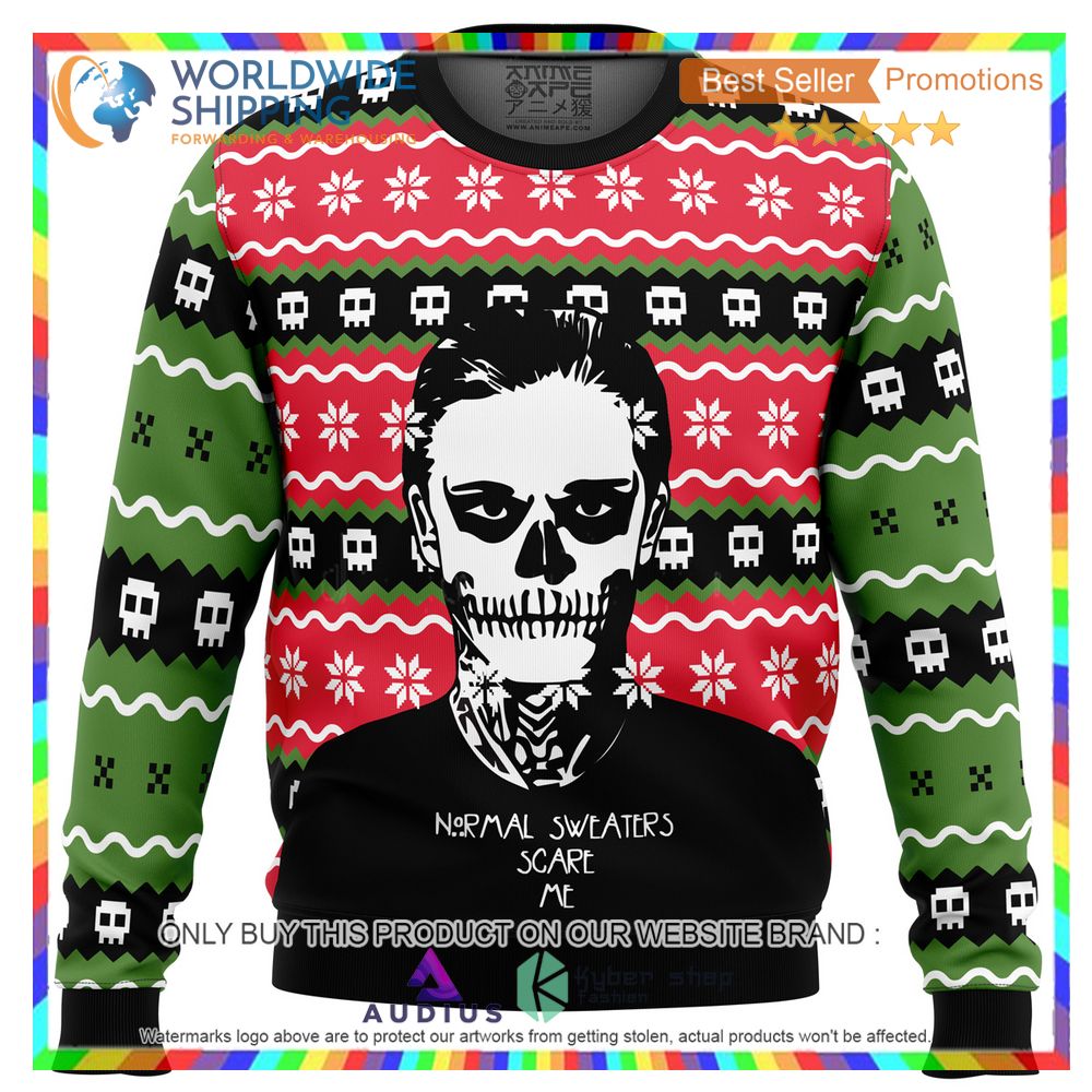 normal sweaters scare me american horror story ugly christmas sweater 1 81062