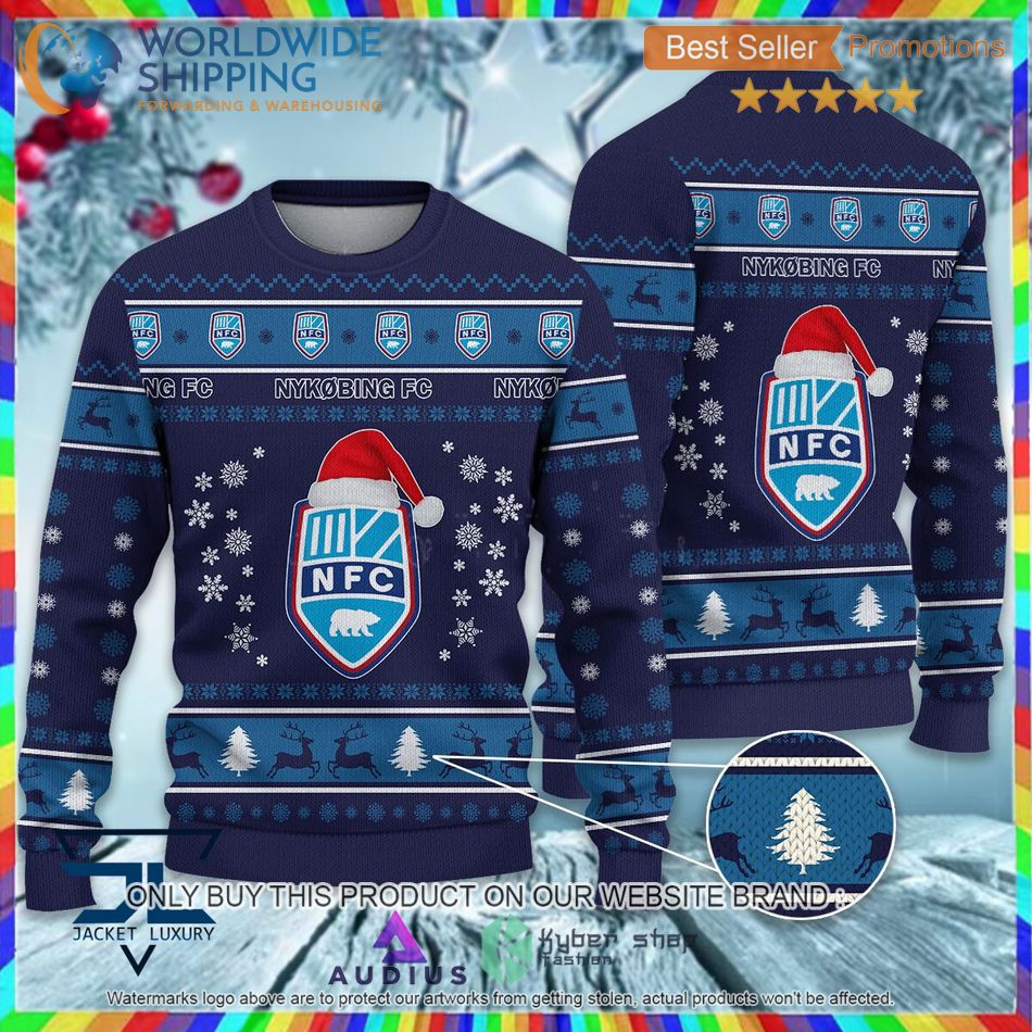 nykobing fc super league danish 1st division ugly sweater 1 43479