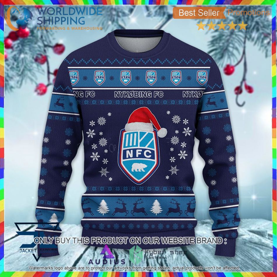 nykobing fc super league danish 1st division ugly sweater 2 29630