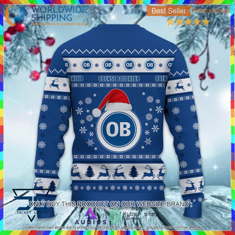 Odense Boldklub Super League & Danish 1st Division Ugly Sweater 3 odense boldklub super league danish 1st division ugly sweater 3 52316