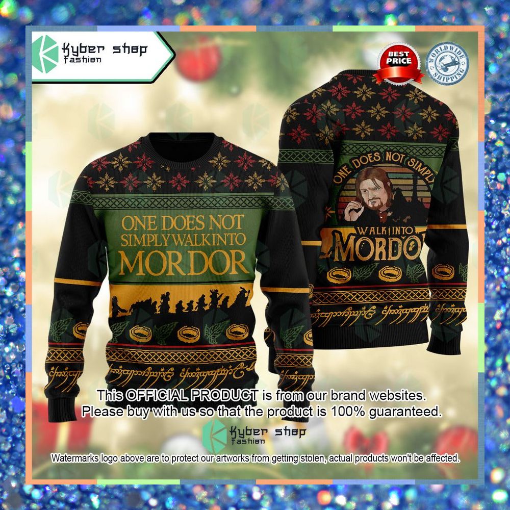 One Does Not Simply Walk Into Mordor Christmas Sweater 6 One Does Not Simply Walk Into Mordor Christmas Sweater word1