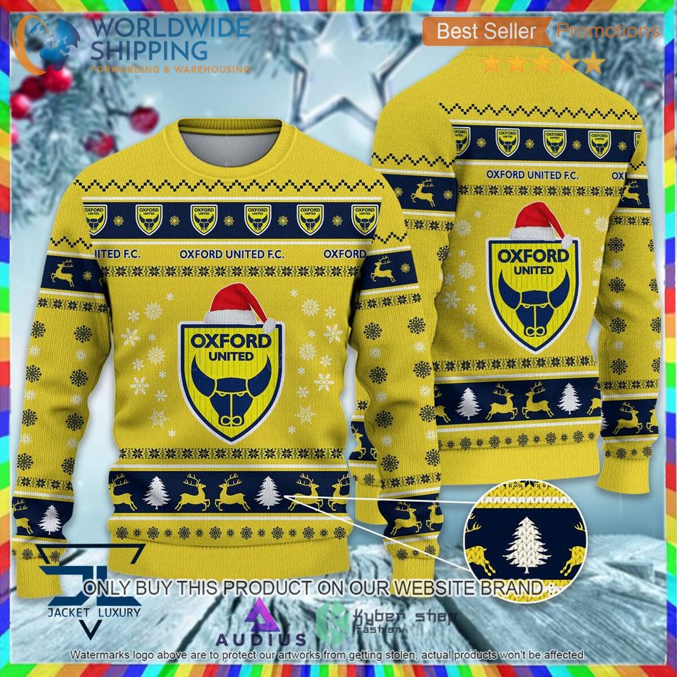 oxford united f c efl ugly christmas sweater 1 70634