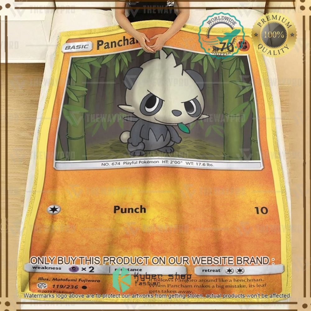pancham cosmic eclipse custom pokemon soft blanket 2 52474