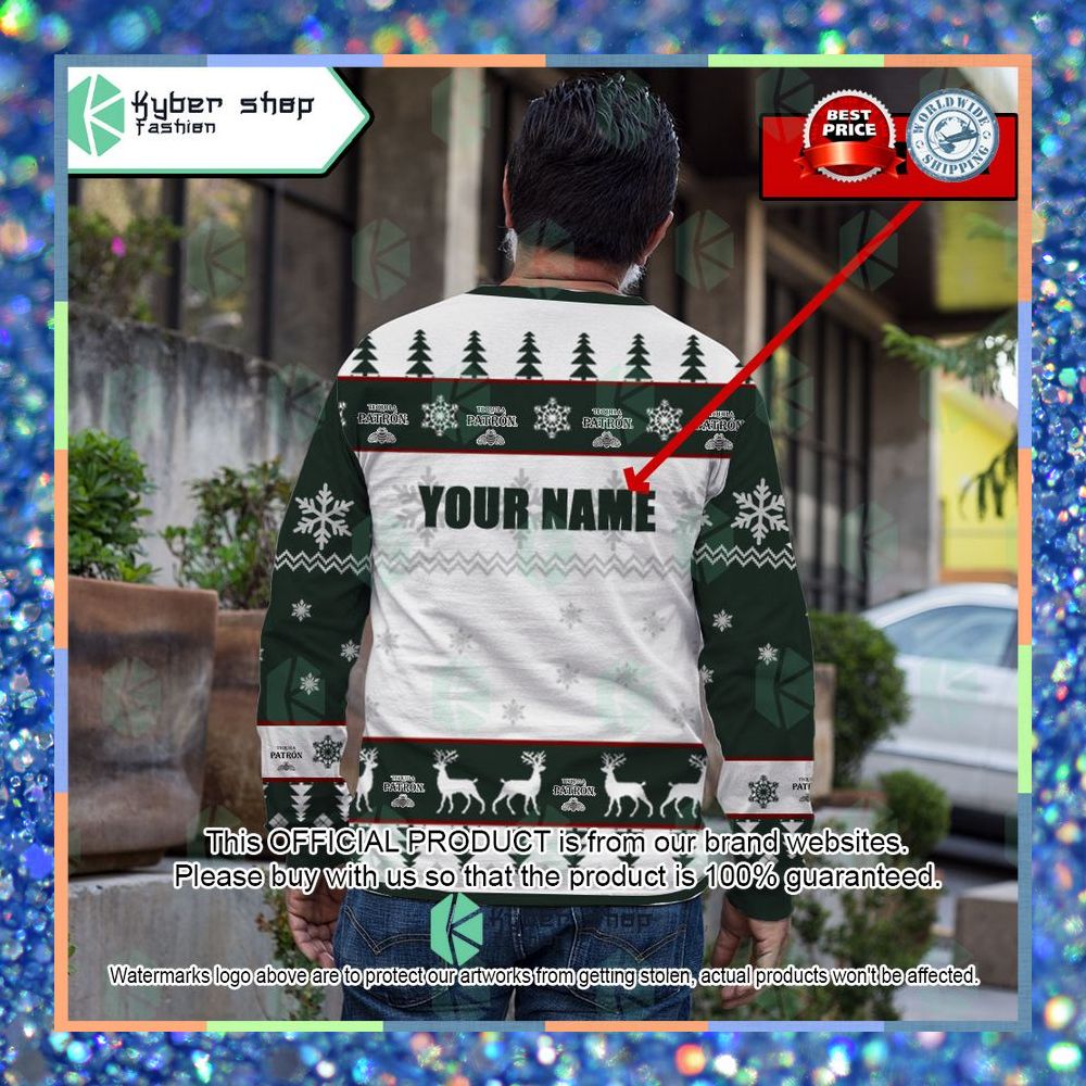 Patron Custom Name ugly Sweater 8 Patron Custom Name ugly Sweater word2