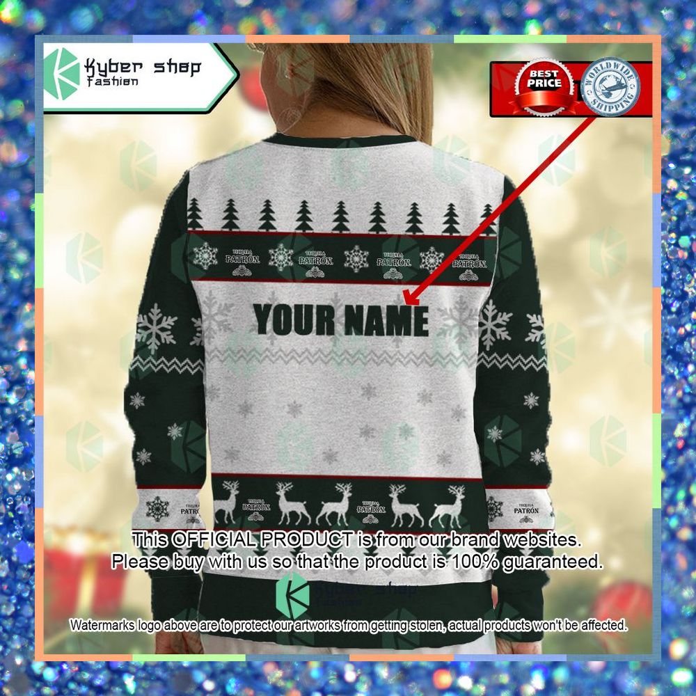 Patron Custom Name ugly Sweater 10 Patron Custom Name ugly Sweater word2