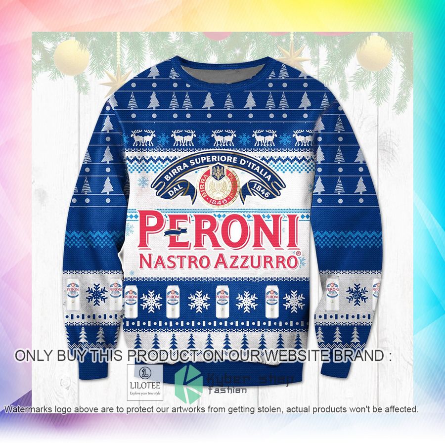 peroni nastro azzurro christmas sweater sweatshirt 2 71247