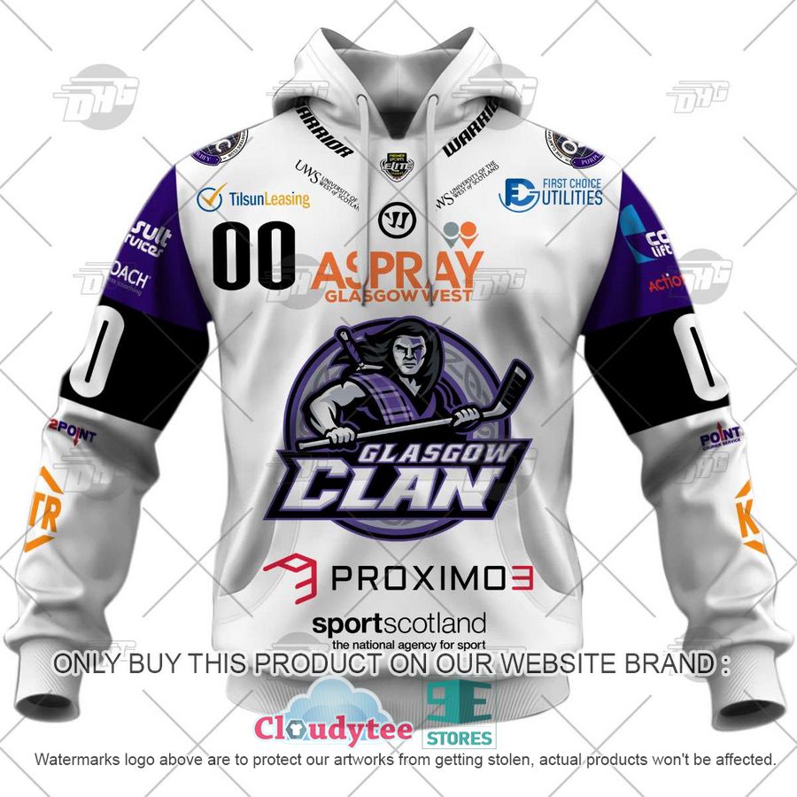 personalise eihl glasgow clan 202223 away hoodie shirt limited editionufftz