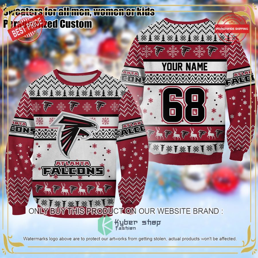 Personalized Atlanta Falcons Christmas Sweater 4 Personalized Atlanta Falcons Christmas Sweater word1