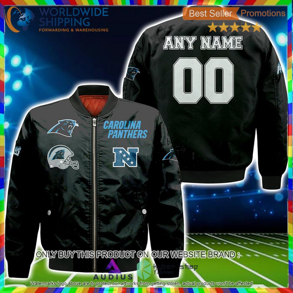 personalized carolina panthers nfl bomber jacket 1 72154