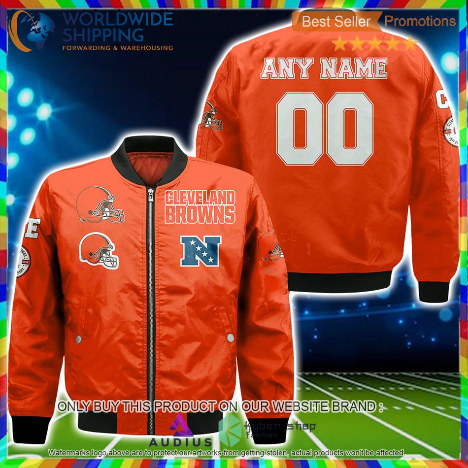 personalized cleveland browns nfl bomber jacket 1 13167