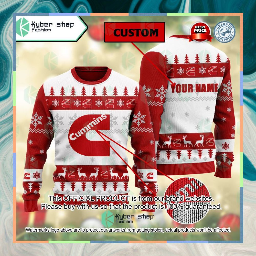 Personalized Cummins Christmas Sweater 6 Personalized Cummins Christmas Sweater word3