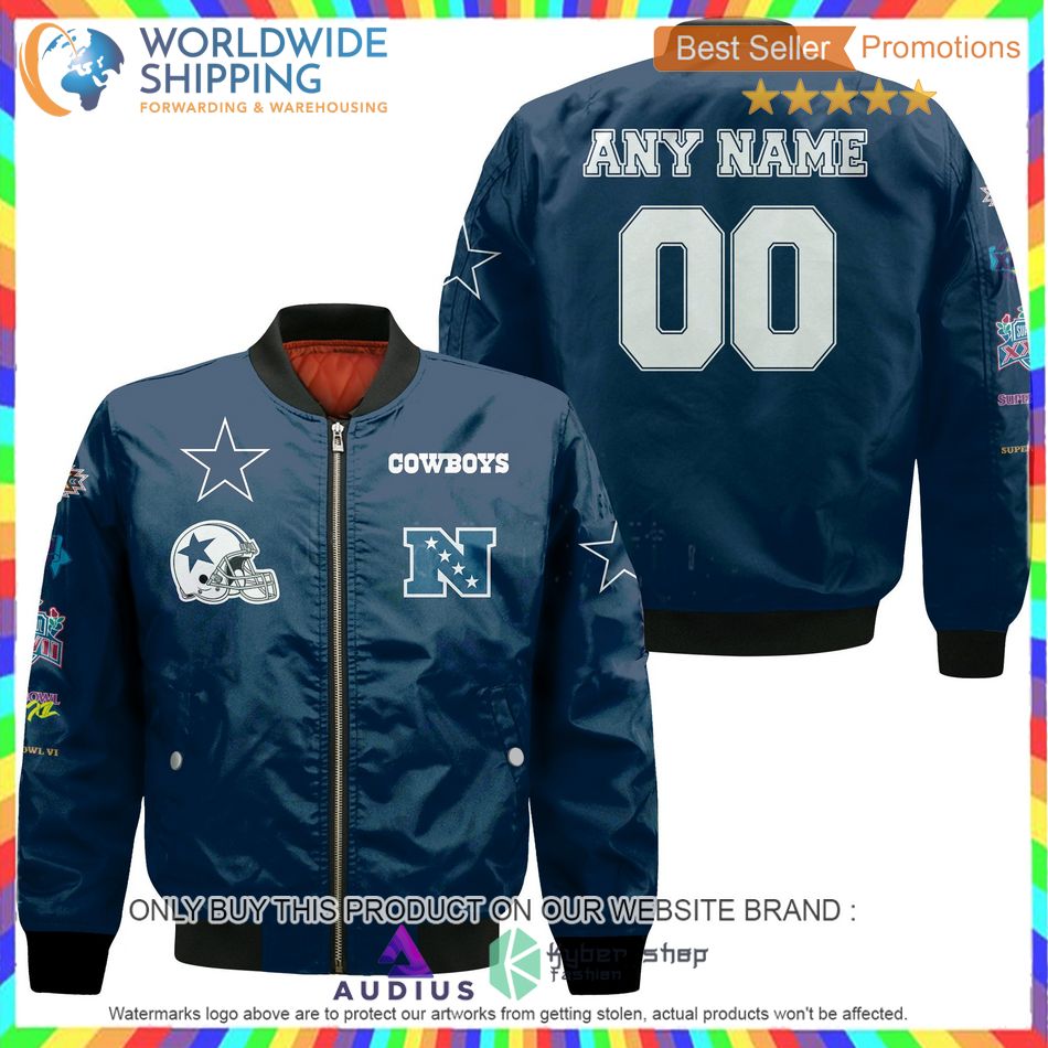personalized dallas cowboys nfl bomber jacket 2 38653
