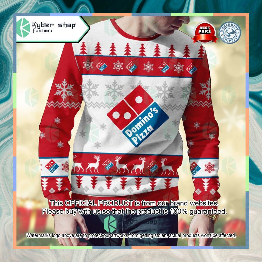 Personalized Domino's Pizza Christmas Sweater 7 Personalized Domino's Pizza Christmas Sweater word1