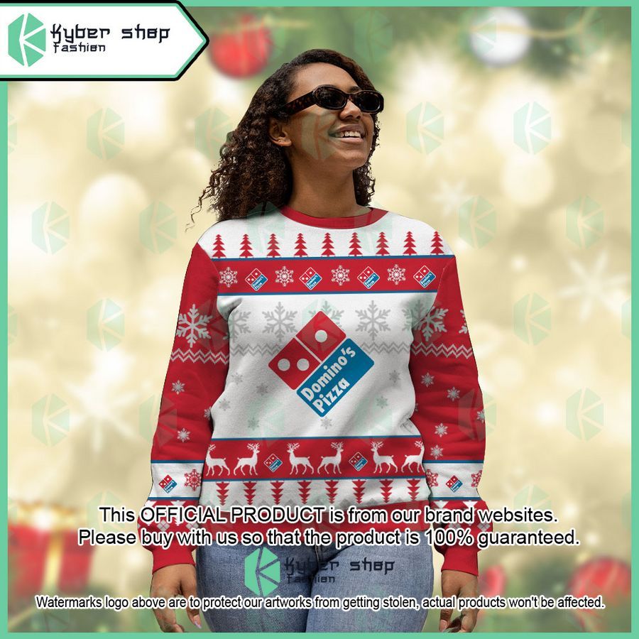 Personalized Domino's Pizza Christmas Sweater 4 Personalized Domino's Pizza Christmas Sweater word1