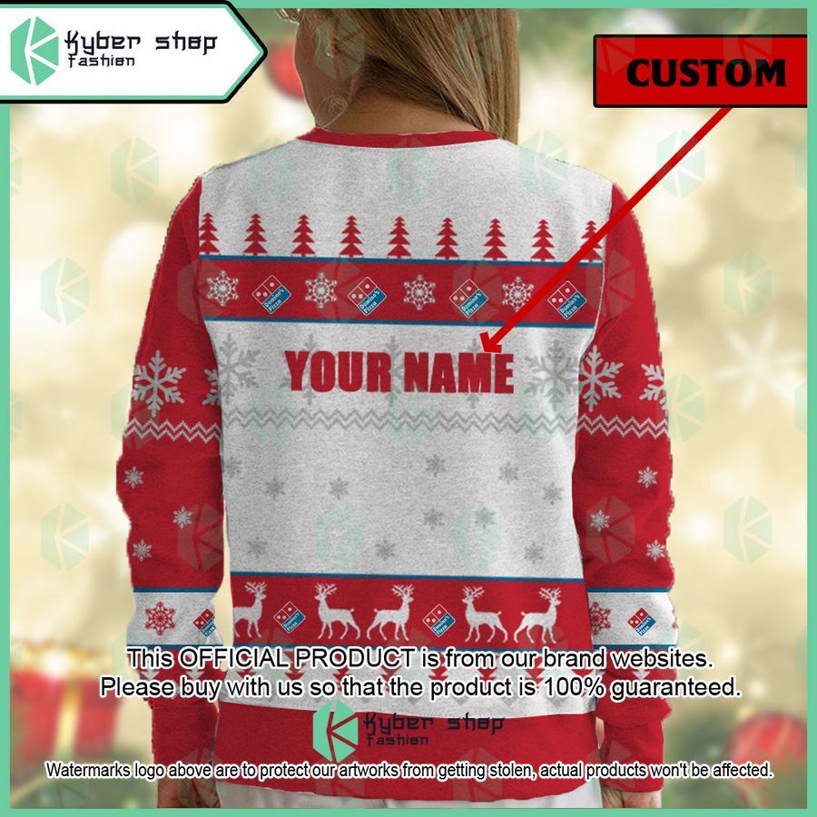 Personalized Domino's Pizza Christmas Sweater 5 Personalized Domino's Pizza Christmas Sweater word1