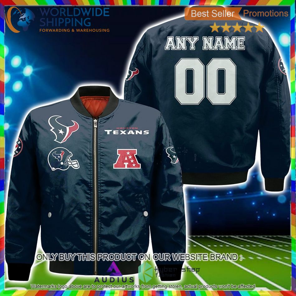 personalized houston texans nfl bomber jacket 1 37801