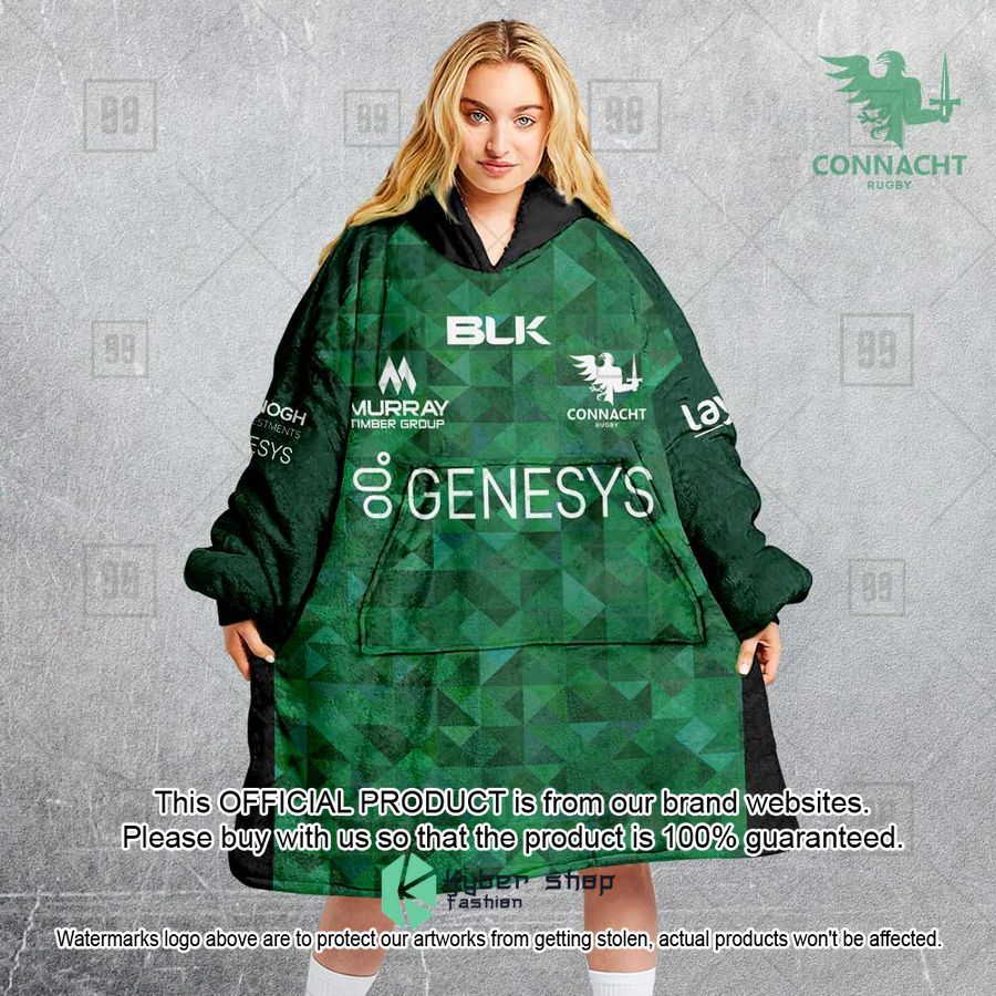 Personalized Ireland Connacht Rugby Oodie Blanket Hoodie 15