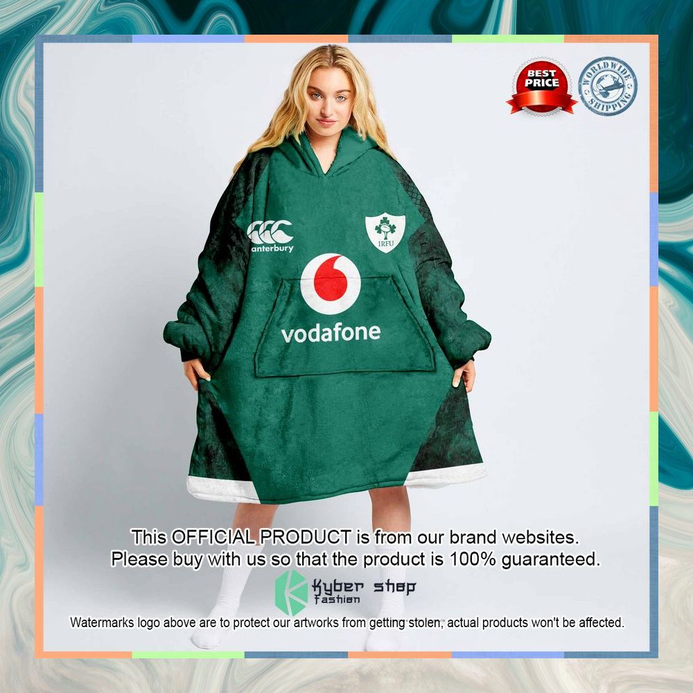 Personalized Ireland National Rugby Oodie Blanket Hoodie 18