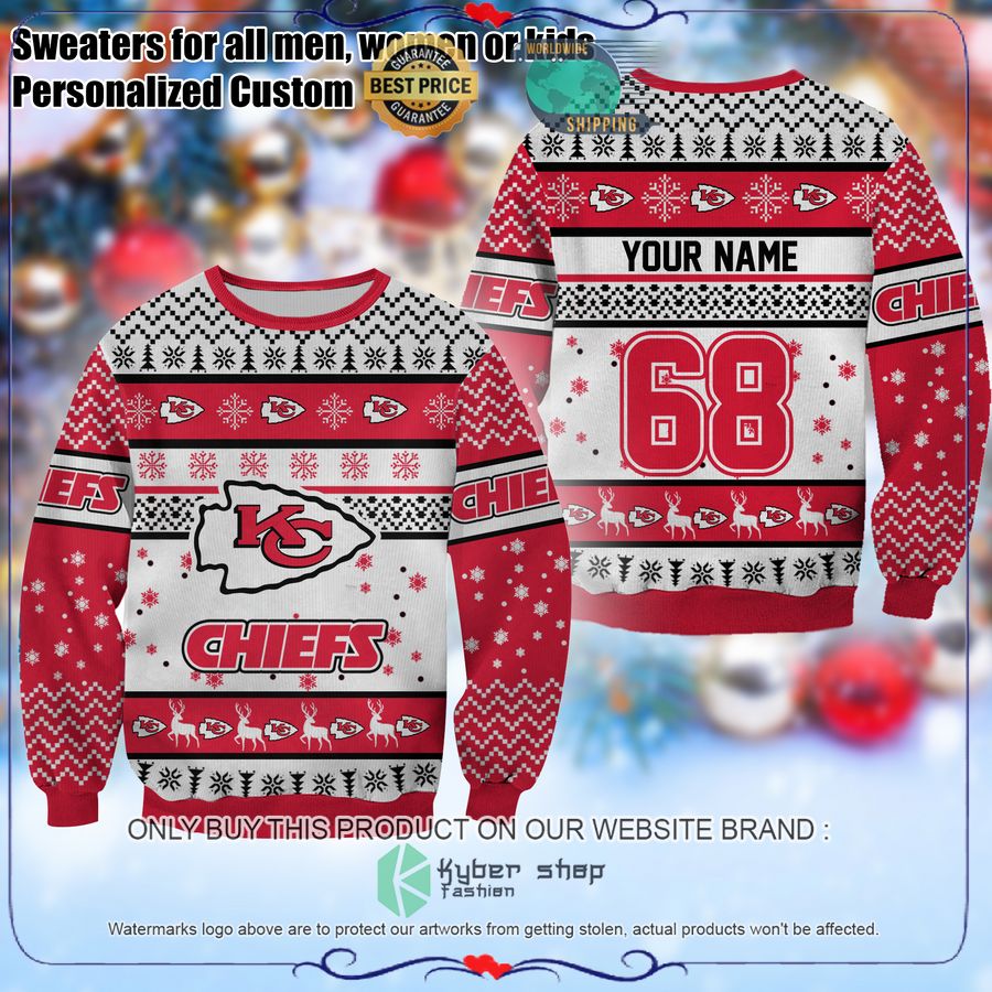 Personalized Kansas City Chiefs Christmas Sweater 3 Personalized Kansas City Chiefs Christmas Sweater word3