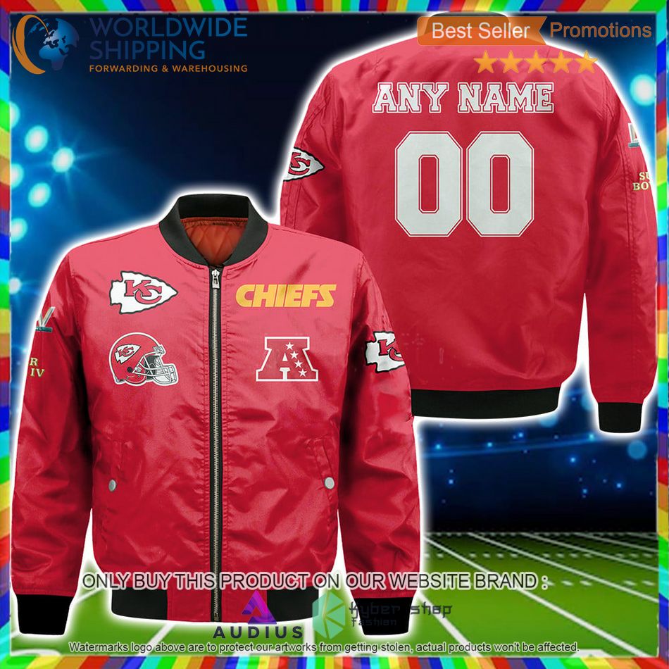 personalized kansas city chiefs nfl bomber jacket 1 69316
