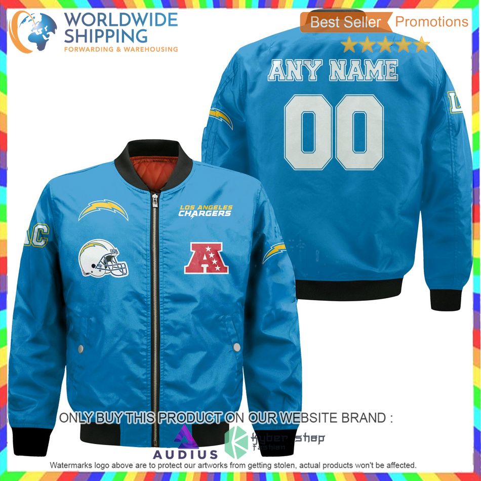 personalized los angeles chargers nfl bomber jacket 2 2175