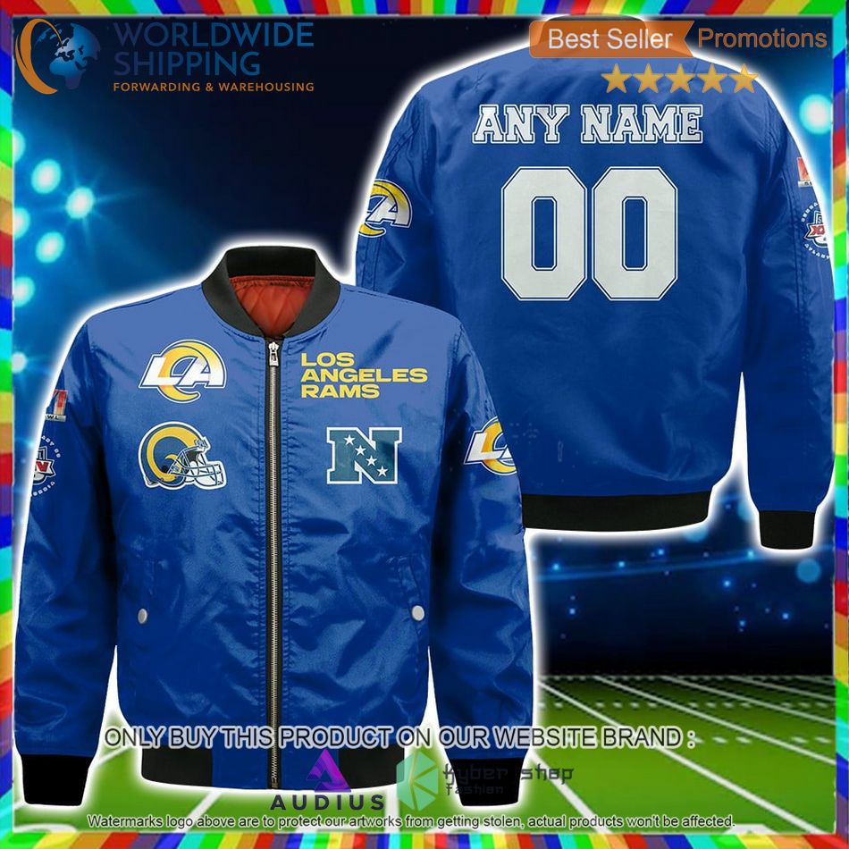 personalized los angeles rams nfl bomber jacket 1 46445