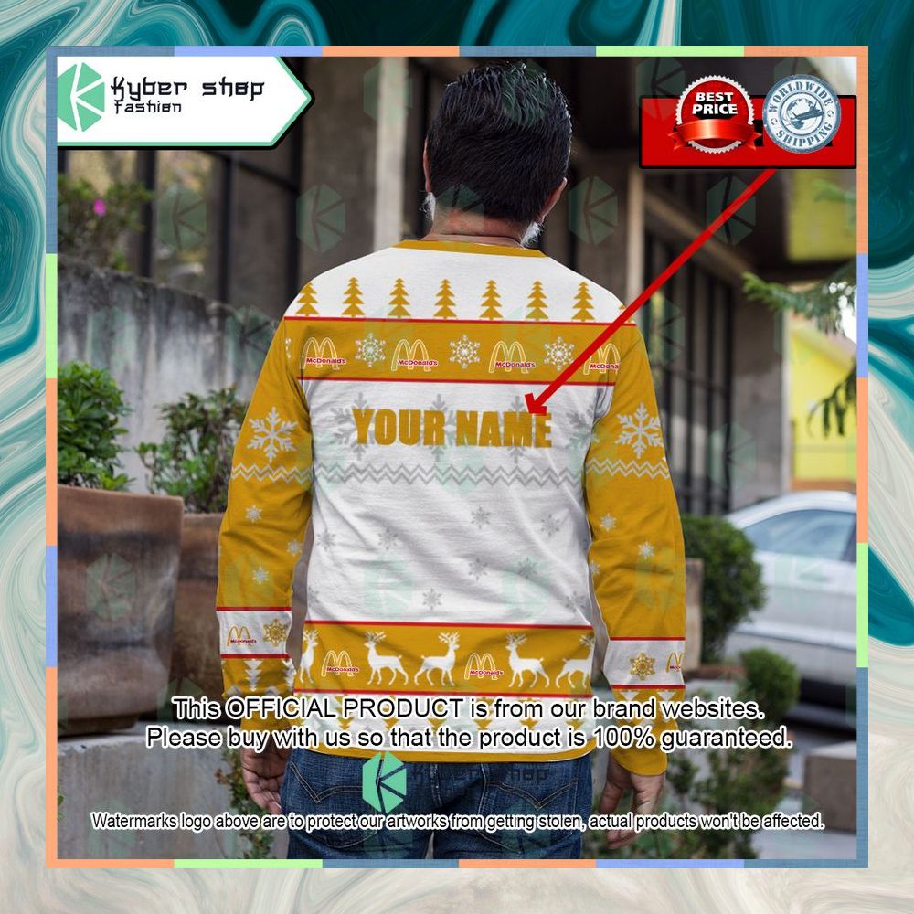 Personalized McDonald's Christmas Sweater 8 Personalized McDonald's Christmas Sweater word2