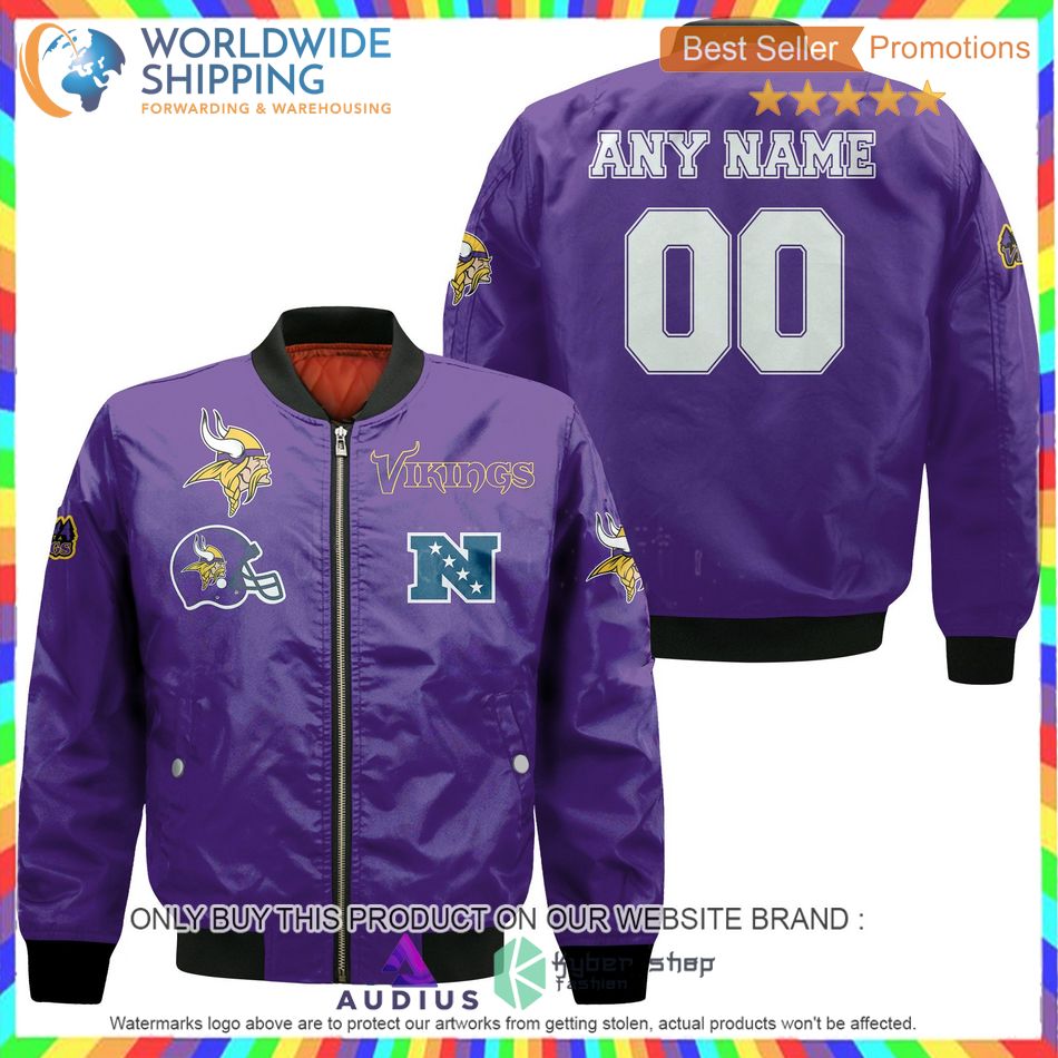 personalized minnesota vikings nfl bomber jacket 2 95450