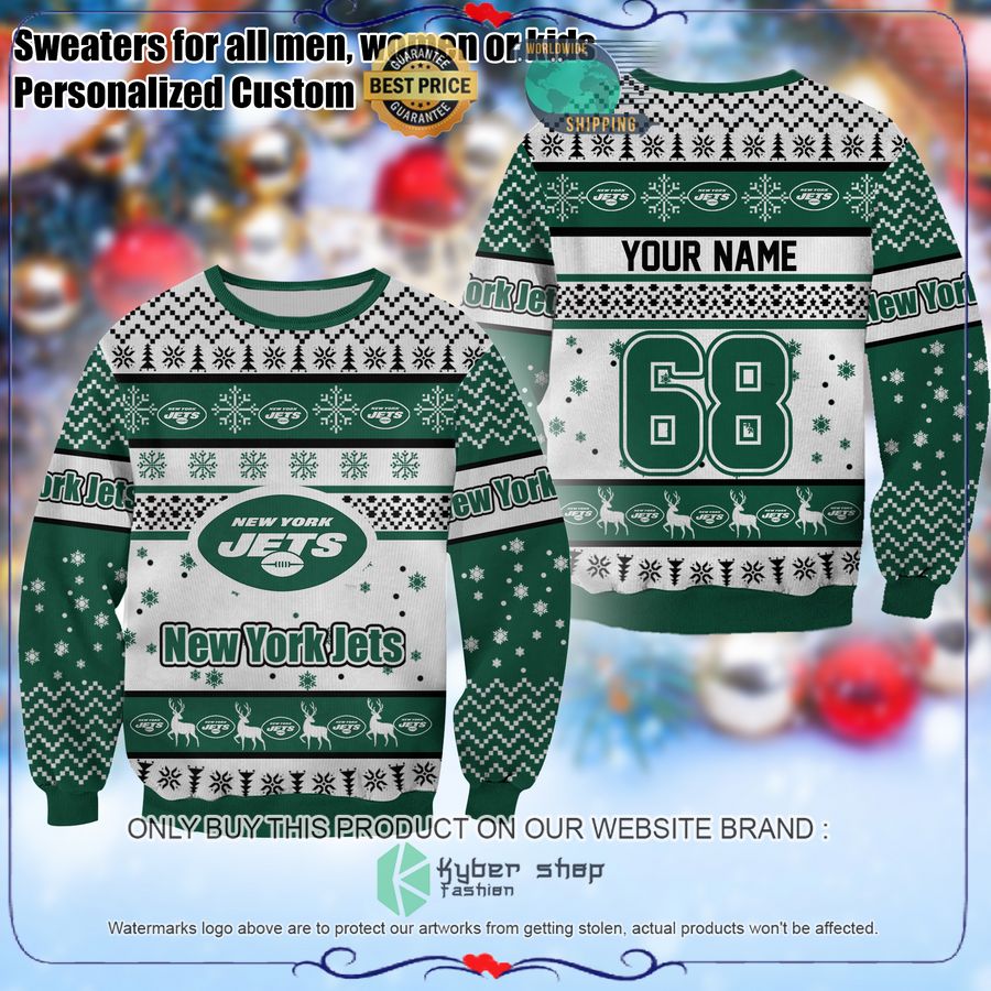 Personalized New York Jets Christmas Sweater 3 Personalized New York Jets Christmas Sweater word2