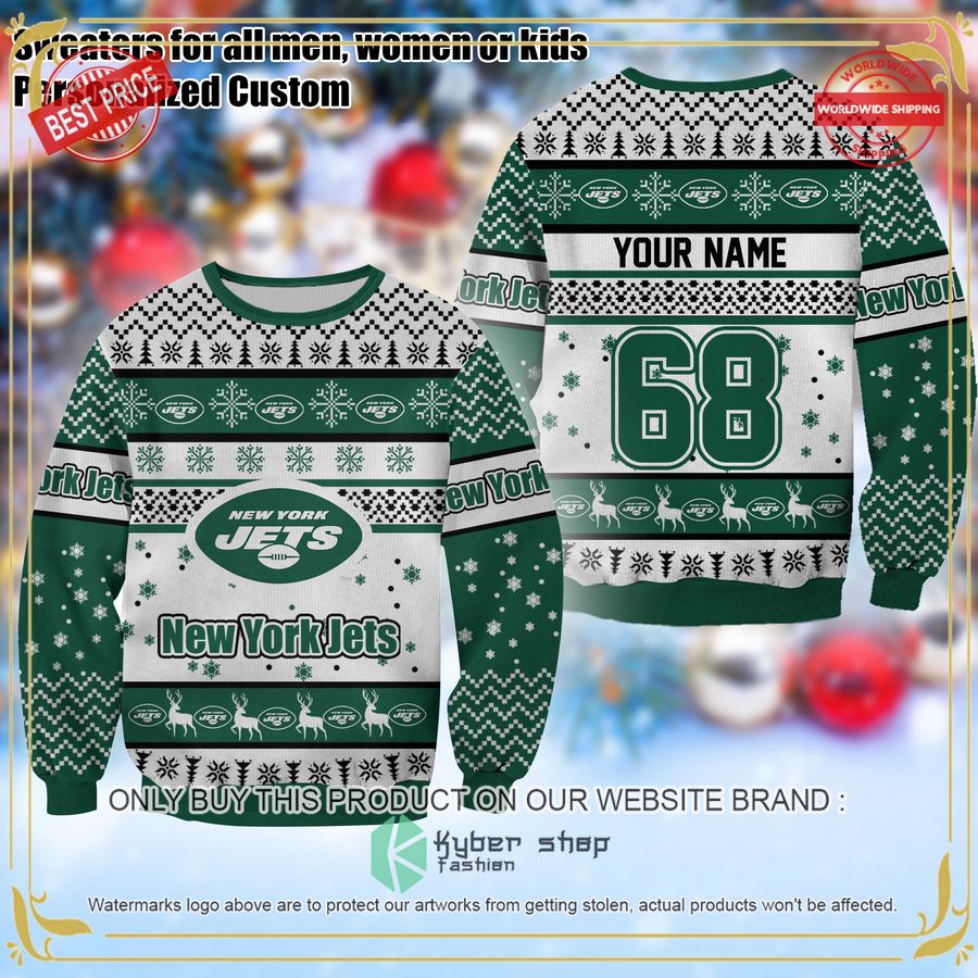 Personalized New York Jets Christmas Sweater 4 Personalized New York Jets Christmas Sweater word2